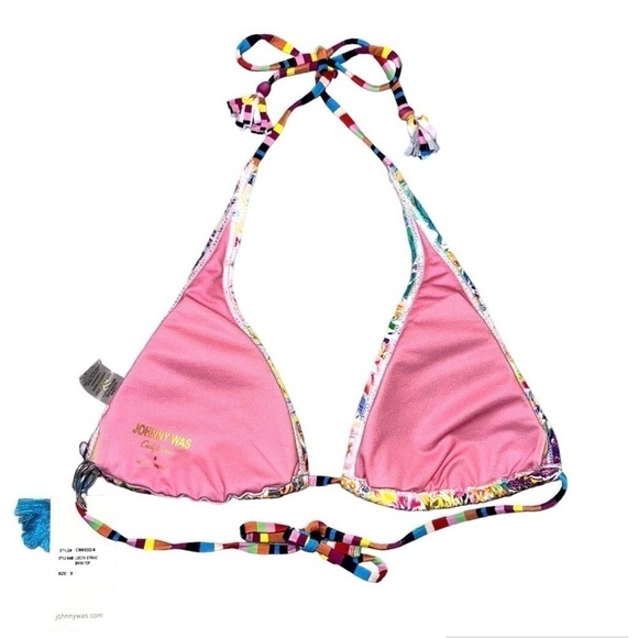 NEW Johnny Was Locita Triangle Bikini Swim Top  Size Small  MSRP‎ $98 - Picture 6 of 8